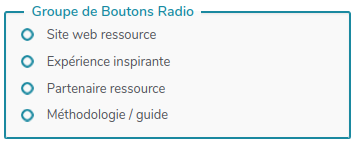 Groupe de boutons radio